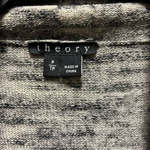 Theory Womens Open-Front Trincy E Cardigan Size XS Gray Wool - Picture 4 of 6